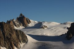 The Aiguille du Midi, seen from the Italian side