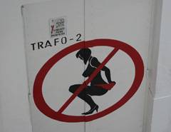 Chesty women should not urinate near electric substations