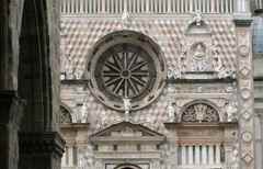 Bergamo Cathedral facade detail