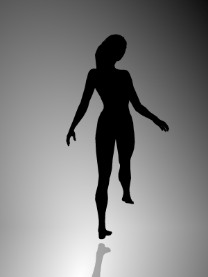 Dancing woman illusion